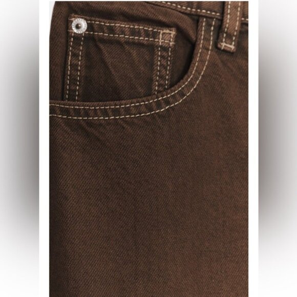 Zara Z1975 DENIM MIDI FLARE SKIRT - Picture 6 of 6